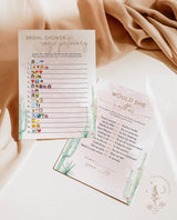 Desert Bridal Shower Games | Boho Bridal Shower Games