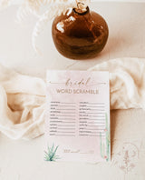 Bridal Word Scramble Game | Desert Bridal Shower Game