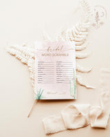 Bridal Word Scramble Game | Desert Bridal Shower Game