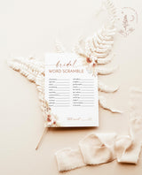 Bridal Word Scramble Game | Boho Bridal Shower Game
