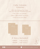 Minimalist Wedding Welcome Sign Template | Beige Welcome Sign