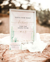 Guess How Many Kisses For The Soon To Be Mrs | Fiesta Bridal Shower Game