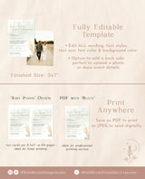 Pampas Grass Drive By Baby Shower Invite | Baby Boy Shower Template