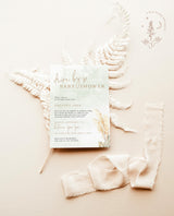 Pampas Grass Drive By Baby Shower Invite | Baby Boy Shower Template