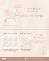 Boho Hair Tie Cards Card | Editable Hair Tie Favor Card Template