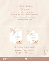 Fall Welcome Sign Template | Autumn Baby Shower Welcome Sign