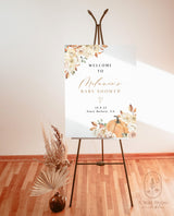 Fall Welcome Sign Template | Autumn Baby Shower Welcome Sign