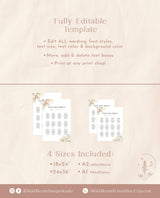 Pampas Grass Wedding Seating Chart | Tropical Wedding Seat Chart