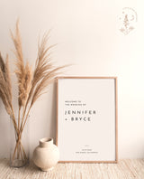 Minimalist Wedding Welcome Sign Template | Editable Welcome Sign