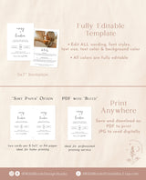 Minimalist Wedding Invitation with Details | Modern Wedding Invite