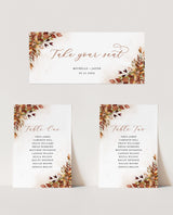Fall Wedding Seating Chart Cards | Rustic Autumn Wedding