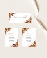 Fall Wedding Seating Chart Cards | Rustic Autumn Wedding