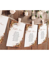 Fall Wedding Seating Chart Cards | Rustic Autumn Wedding