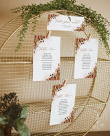 Fall Wedding Seating Chart Cards | Rustic Autumn Wedding