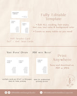 Minimalist Wedding Seating Cards | Modern Wedding Table Seating Chart Cards