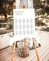 Minimalist Seating Chart Poster | Modern Wedding Seating Chart