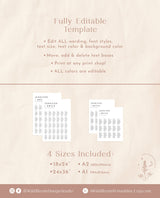 Minimalist Seating Chart Poster | Modern Wedding Seating Chart