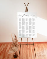 Minimalist Alphabetical Seating Chart Sign | Modern Wedding Seating Chart Poster