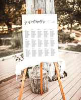 Minimalist Seating Chart Sign | Modern Wedding Seating Chart Poster