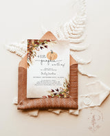 Fall Baby Shower Invitation Template | A Little Pumpkin is on the Way