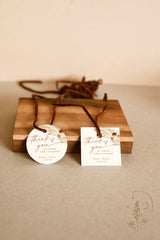 Boho Thank You Tags | Fall Shower Thank You Favor Tags