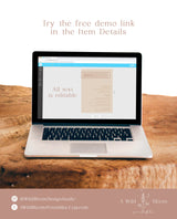 Modern Minimalist Wedding Menu | Beige Modern Wedding Menu