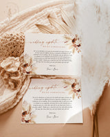 Boho Wedding Downsize Announcement Card | Boho Covid Wedding Update | Bohemian Wedding Change Card | Editable We're Downsizing Template | A4