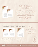 Fall Wedding Thank You Letter | Wedding Napkin Note