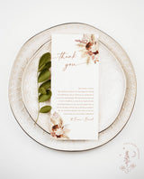 Terracotta Wedding Napkin Note | Fall Wedding Thank You Letter