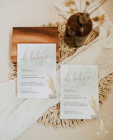Pampas Grass Baby Shower Invitation | Boy Baby Shower Invite