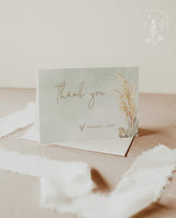 Pampas Grass Thank You Card Template | Editable Thank You Cards