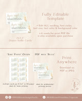 Pampas Grass Diaper Raffle Card | Diaper Raffle Ticket