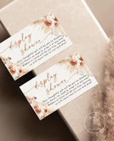 Boho Display Shower Card | Pampas Grass Display Shower Card
