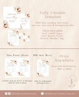 How Old Were The Parents-To-Be Game | Guess How Old Game | Boho Baby Shower Game | Pampas Grass Baby Shower | How Old Were They | A4