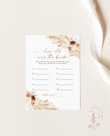 How Old Was the Bride | Guess the Bride's Age Game | How Old Was the Bride To Be Bridal Shower Game | Pampas Grass Bridal Shower Game | A4