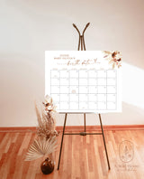 Boho Baby Due Date Calendar Game | Fall Baby Shower Game