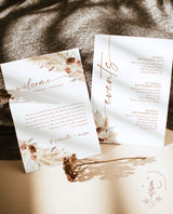 Boho Wedding Events Card | Weekend Events | Wedding Itinerary Template | Welcome Bag | Editable Wedding Timeline Schedule | A4