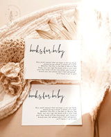 Minimalist Books for Baby Card | Book Request Insert Template