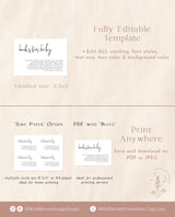 Minimalist Books for Baby Card | Book Request Insert Template