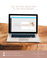 Boho Place Card Template | Wedding Place Cards | Desert Wedding Place Cards | Pampas Grass Wedding Place Card Template | A4