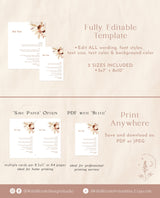 Bohemian Drink Menu Template | Pampas Grass Cocktail Menu