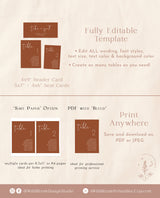 Terracotta Wedding Seating Chart Cards | Minimalist Wedding Table Seating Chart Cards