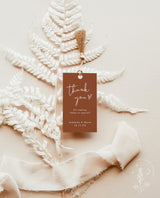 Terracotta Thank You Tag | Burnt Orange Favor Tag