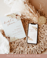Boho Bridal Shower Invite | Minimalist Fall Bridal Shower Invite
