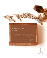 Terracotta Enclosure Card | Editable Wedding Invite Insert