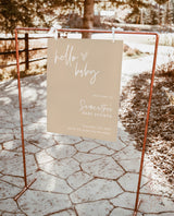 Boho Baby Shower Welcome Sign | Neutral Shower Welcome Sign | Pampas Grass Baby Shower | Minimalist Baby Shower Welcome Poster | BM1