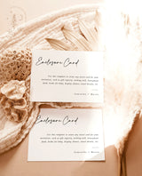 Minimalist Enclosure Card | Editable Wedding Invitation Insert