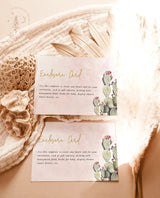 Fiesta Bridal Shower Enclosure Card Template | Enclosure Card Shower Insert