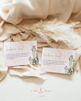 Fiesta Bridal Shower Enclosure Card Template | Enclosure Card Shower Insert