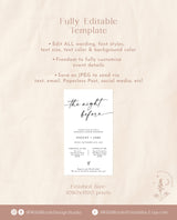 Digital Rehearsal Dinner Invitation | Modern Minimalist Wedding Rehearsal Evite